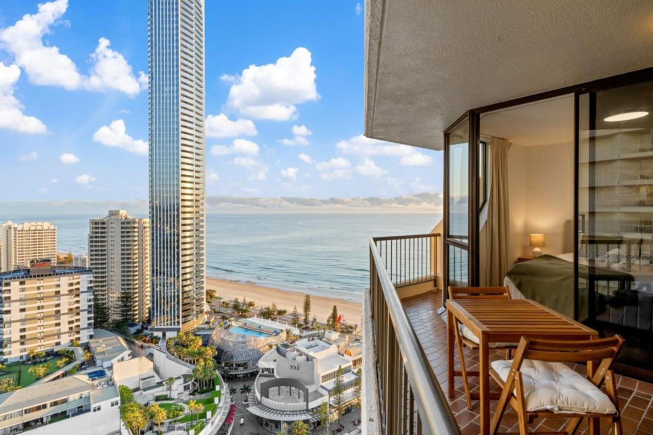 The Ballah - Surfers High Floor 2 Bedroom Ocean View Unit With Parking Pool Gym Apartment